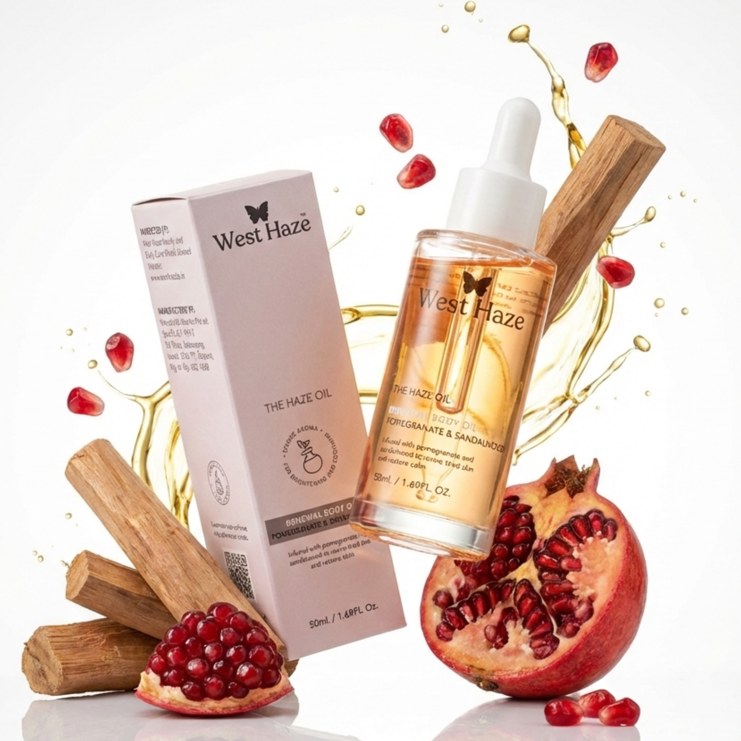 Pomegranate & Sandalwood Body Oil | Renewal Body Oil (50 ml)