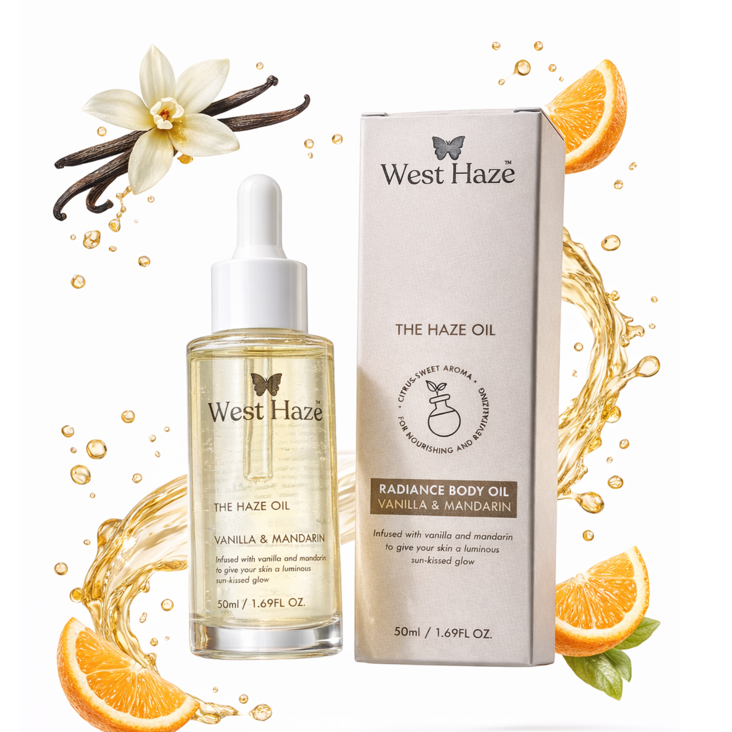 Vanilla & Mandarin Body Oil | Radiance Body Oil (50 ml)